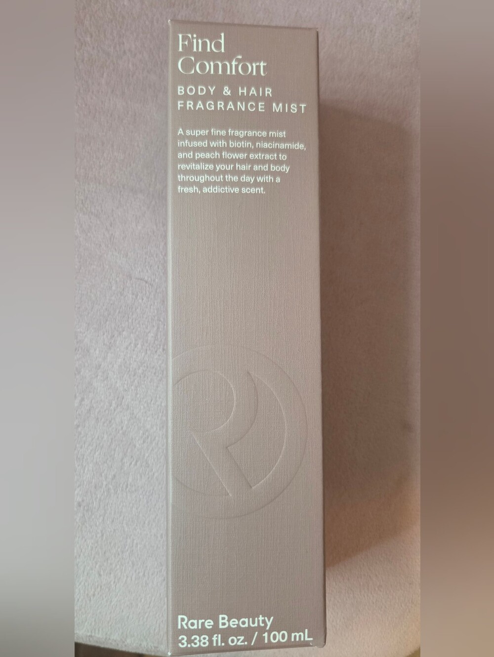 Rare Beauty Find Comfort Body & Hair Fragrance Mist — beige